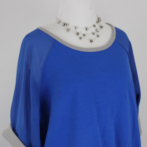 KATE & MALLORY Royal Blue & Gray Drawstring Dress - Picture 4 of 8